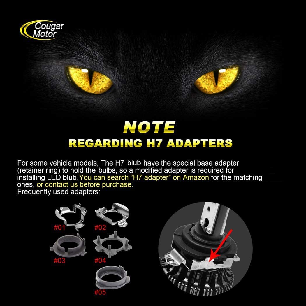 Antagonize Hard ring Macadam H7 Led Headlights For Cars Quick Installation | Cougar Motor